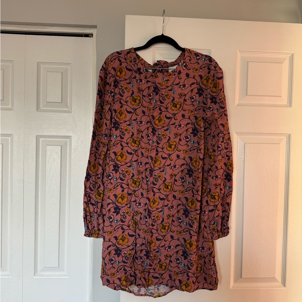 For Love and Lemons Open Back Long Sleeve Floral Dress